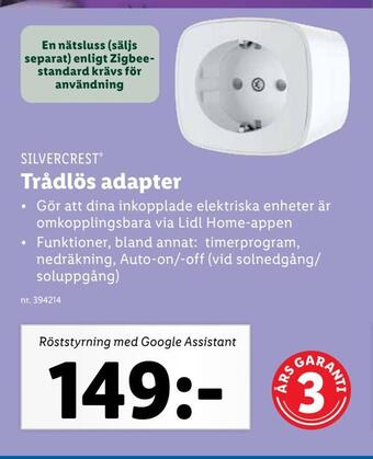 Lidl Trådlös adapter erbjuda