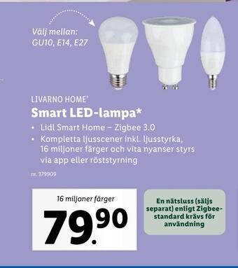Lidl Smart led-lampa erbjuda