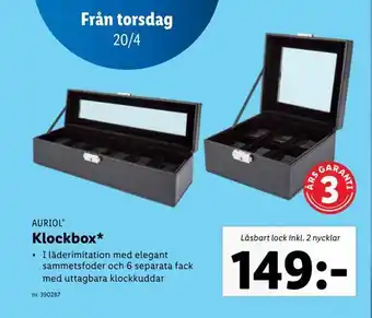 Lidl Klockbox erbjuda