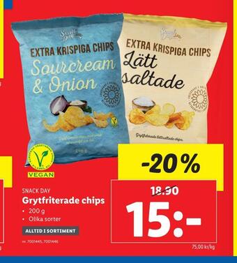 Lidl Grytfriterade chips erbjuda