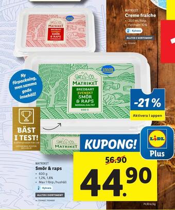 Lidl Smör & raps erbjuda