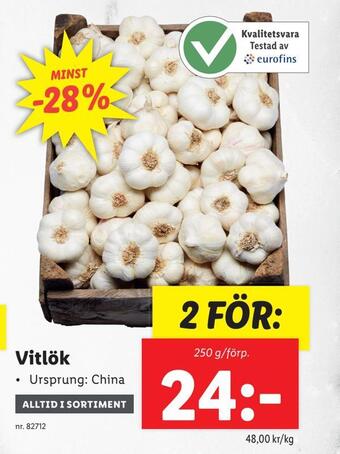 Lidl Vitlök erbjuda