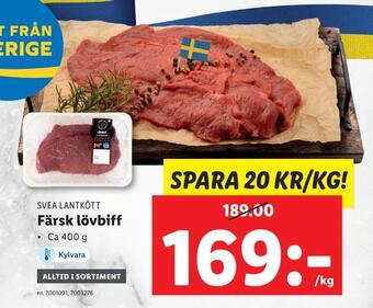 Lidl Färsk lövbiff erbjuda