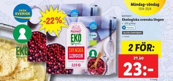 Ekologiska svenska lingon