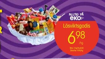 EKO Lösviktsgodis erbjuda
