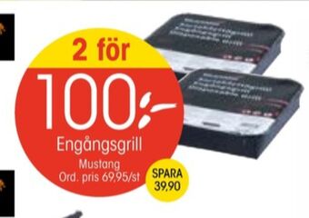 EKO Mustang engångsgrill erbjuda
