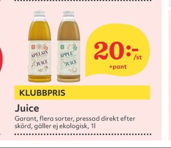 Hemköp Garant juice erbjuda