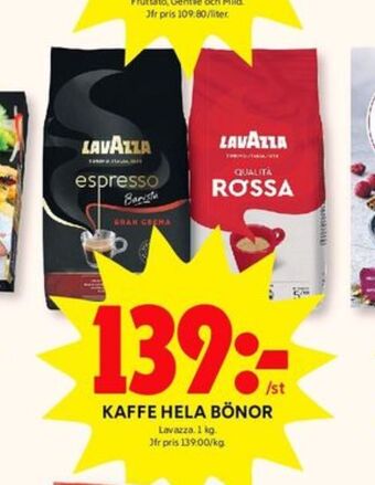 ICA Kvantum Espresso barista kaffebönor erbjuda