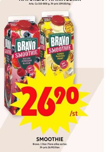 ICA Maxi Bravo smoothie erbjuda
