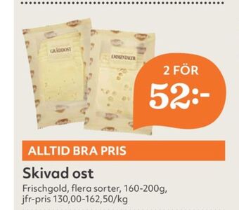 Hemköp Frischgold skivad ost erbjuda