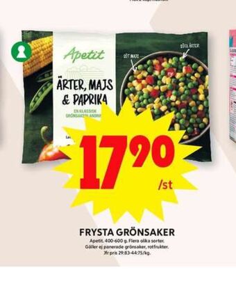 ICA Maxi Apetit grönsaker erbjuda