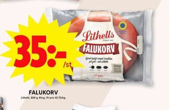 ICA Maxi Lithells falukorv erbjuda