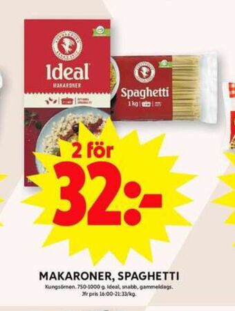 ICA Maxi Kungsörnen makaroner erbjuda