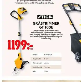 ICA Maxi Stiga grästrimmer erbjuda
