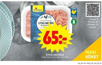 ICA Maxi Kronfågel kycklingfärs erbjuda