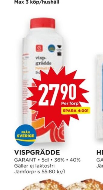 Willys Hemma Garant vispgrädde erbjuda