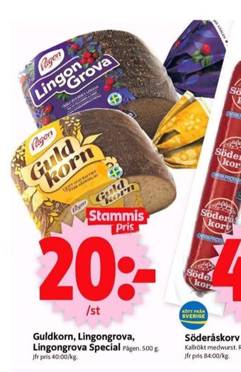 ICA Supermarket Guldkorn rågbröd erbjuda