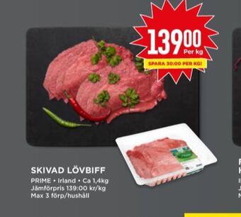 Willys Prime lövbiff erbjuda