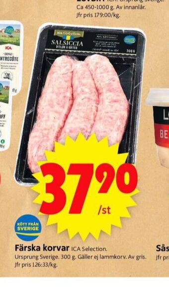 ICA Supermarket Ica selection salchichas erbjuda
