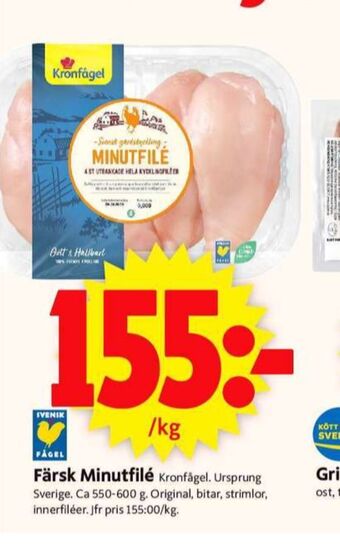 ICA Supermarket Kronfågel kycklingfilé erbjuda