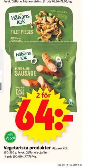 Hälsans kök vegokorv