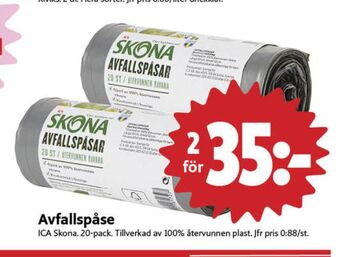 ICA Nära Skona avfallspåsar erbjuda