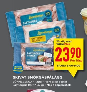 Willys Lönneberga skinka erbjuda