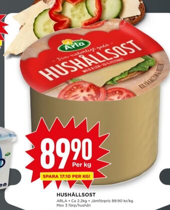 Willys Arla hushållsost erbjuda