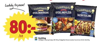 Guldfågeln kycklingburgare