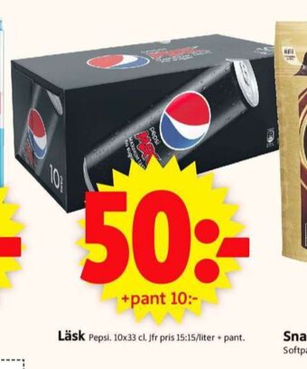 ICA Supermarket Pepsi läskedryck erbjuda