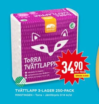 Willys Minstingen tvättlappar erbjuda