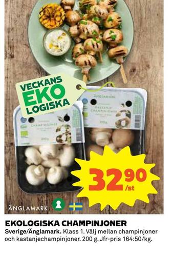 Coop Daglivs Ekologiska champinjoner erbjuda