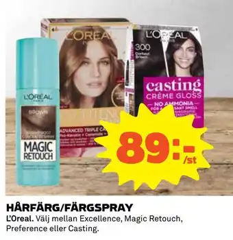 Hårfärg/färgspray