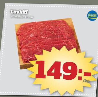 Bonum Matmarknad Lövbiff erbjuda