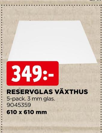 Jem&Fix Reservglas växthus erbjuda