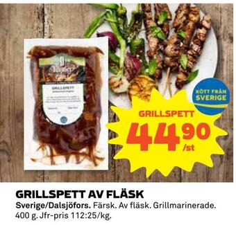 Coop Daglivs Grillspett av fläsk erbjuda