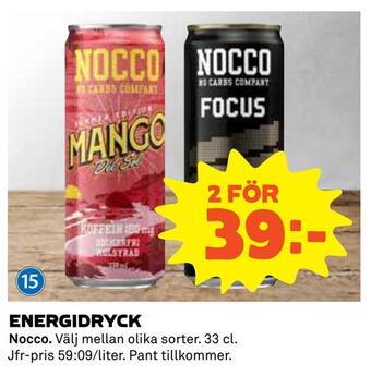 Coop Daglivs Energidryck erbjuda