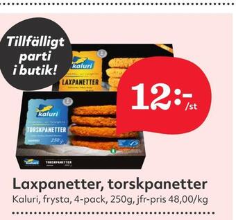 Hemköp Laxpanetter, torskpanetter erbjuda
