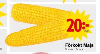Matöppet Förkokt majs erbjuda