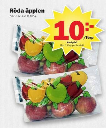 Pekås Röda äpplen erbjuda