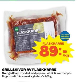 Stora Coop Grillskivor av fläskkarré erbjuda