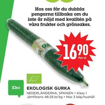 Willys Hemma Ekologisk gurka erbjuda