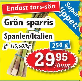 T-jarlen Grön sparris erbjuda