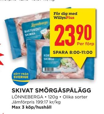 Willys Hemma Skivat smörgåspålägg erbjuda