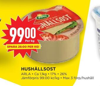 Willys Hemma Hushållsost erbjuda
