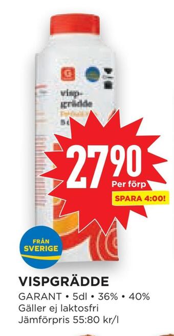 Willys Hemma Vispgrädde erbjuda