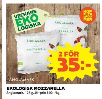 Coop Extra Ekologisk mozzarella erbjuda