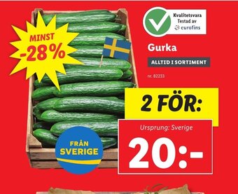 Lidl Gurka erbjuda