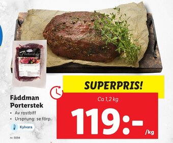 Lidl Fåddman Porterstek erbjuda