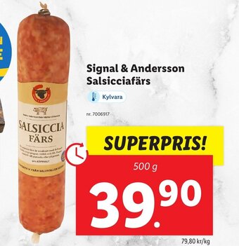 Lidl Signal & Andersson Salsicciafärs erbjuda